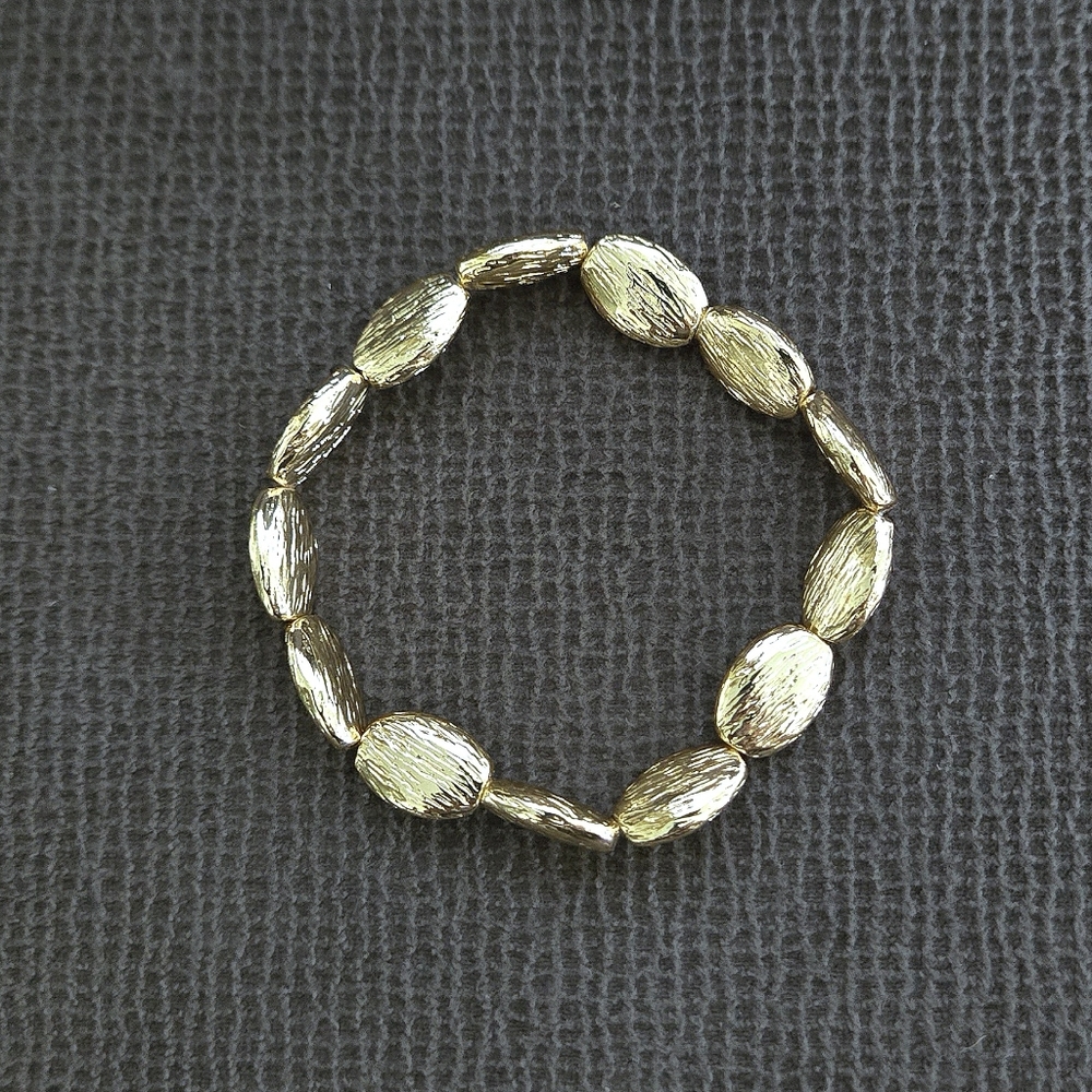 House🏠 of Harlow 1960 Set of Five🖐 Stretchy Gold💛 Bead Bracelets - NWT - Picture 4 of 16